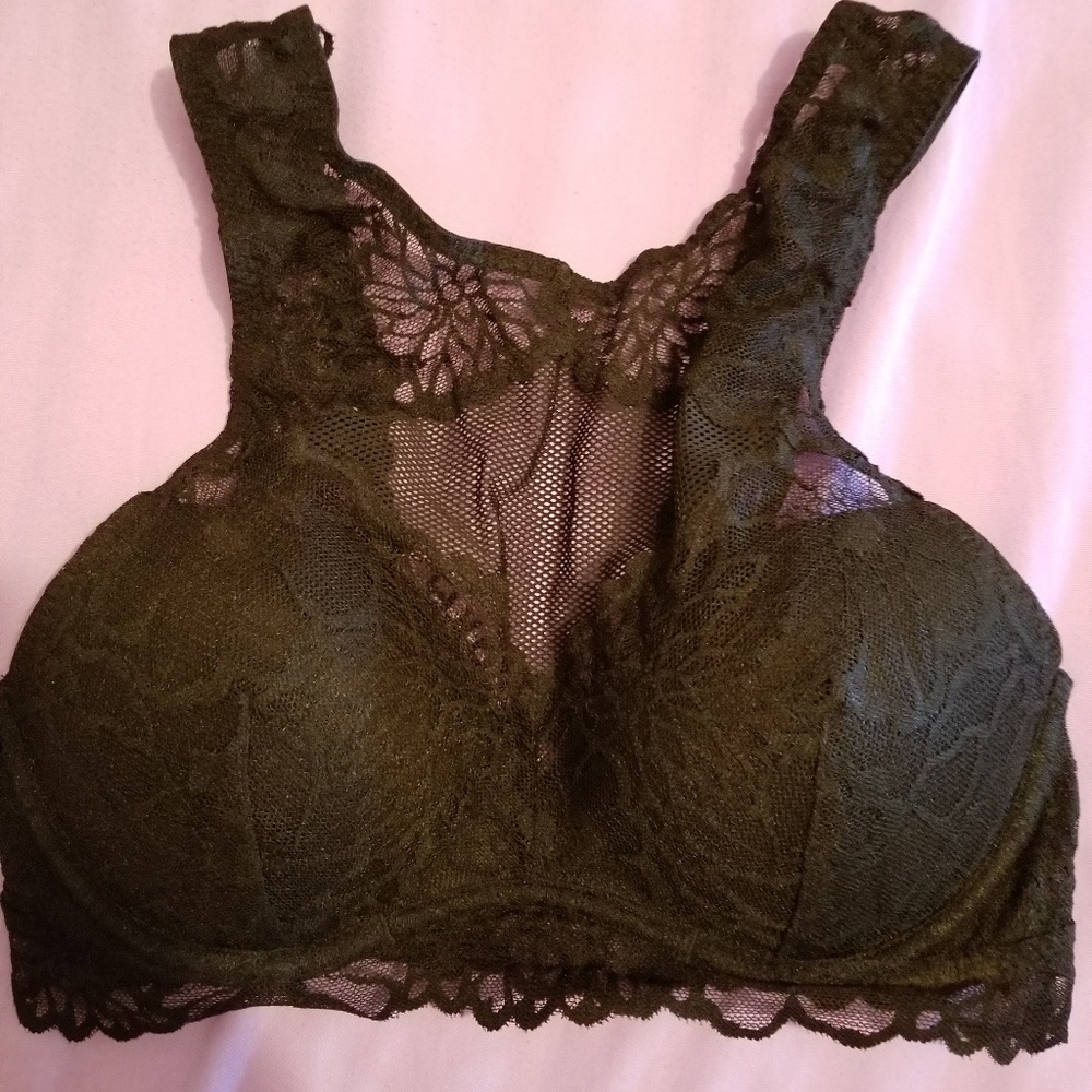 High neck lace Victoria secret bra